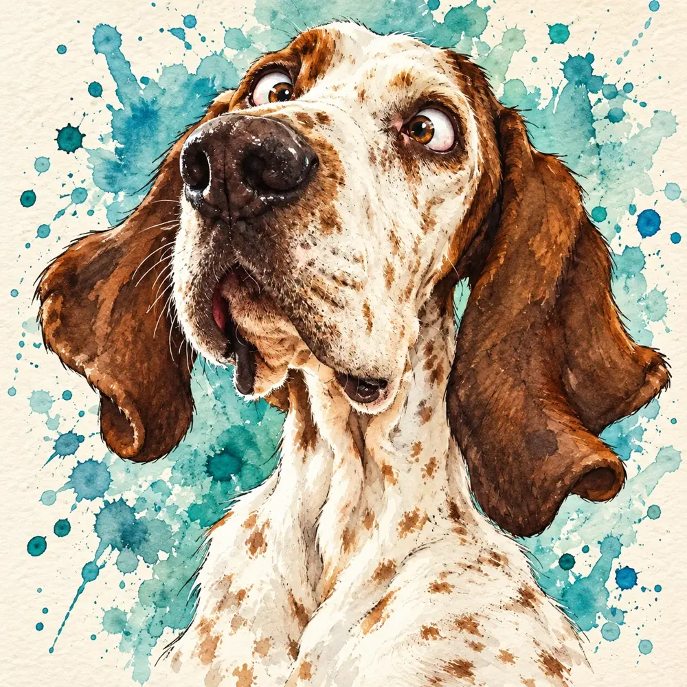 Goofified Watercolor + ink transformation of that pet